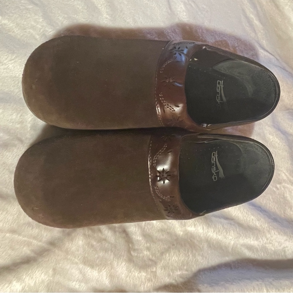 Dansko Brown Suede Clogs - image 1